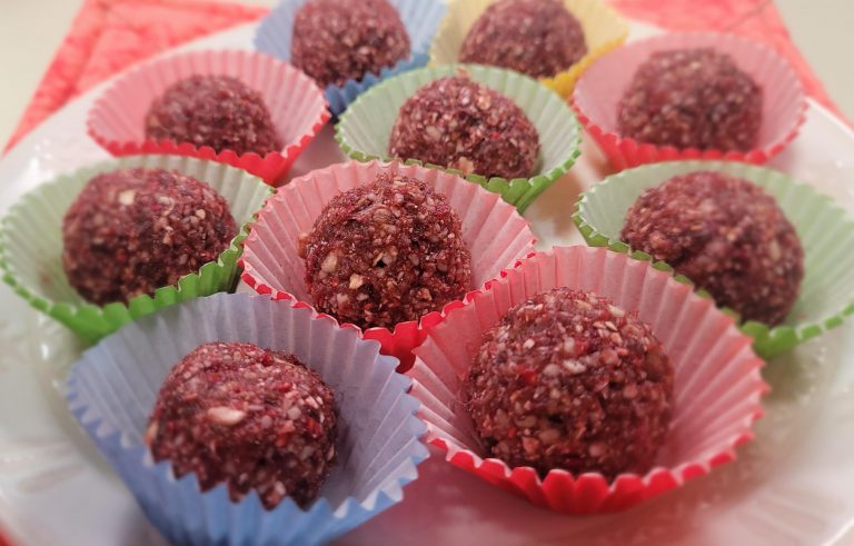 Raspberry Energy Bites